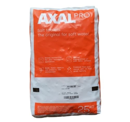 Axal Pro high-purity water softening tablets for limescale reduction in water softener systems
